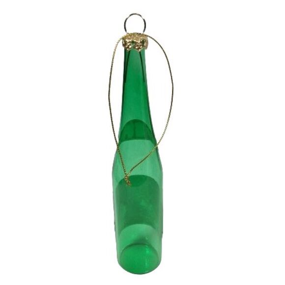 Old World White Wine Bottle 1917 Merlot Green Glass Christmas Ornament SCF 6" - Picture 4 of 6
